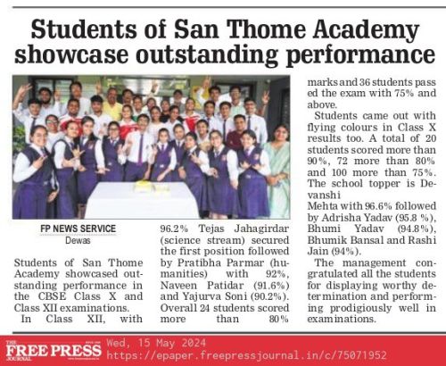 Students of San Thom Academy showcase outstanding performance